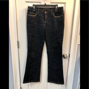 Michael Kors Boot Cut Studded Dark Jeans 8